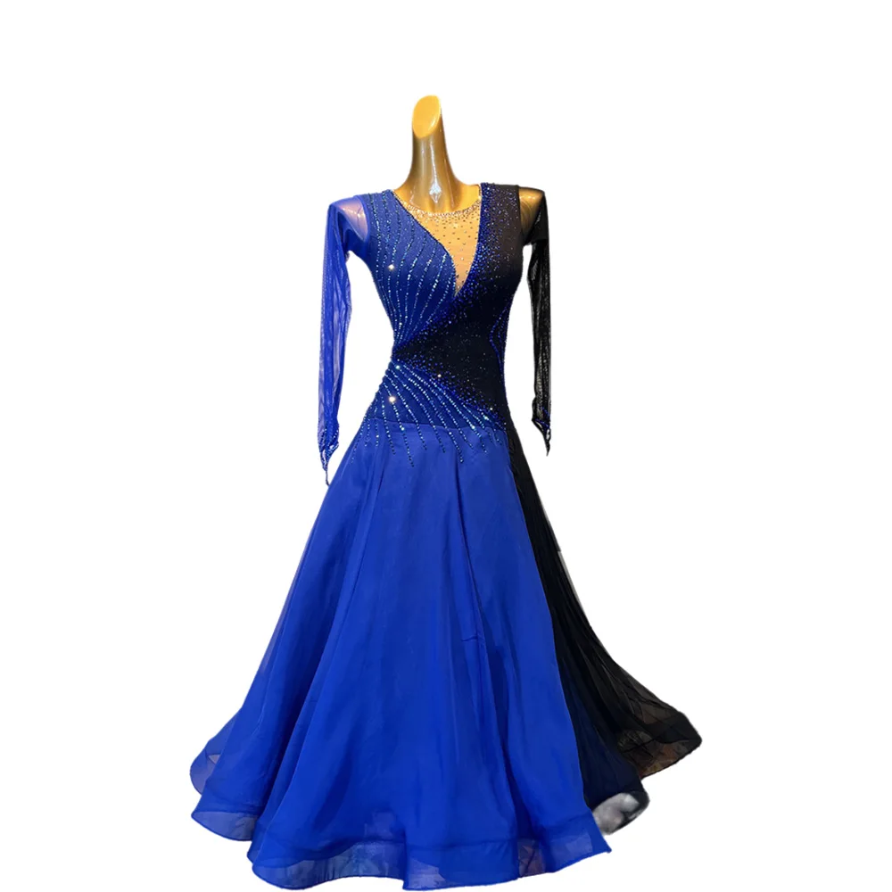 ラテンダンス衣装 AB ストーン女性大人子供ハイエンドカスタマイズされたグラデーション 2 色スプライシングサンバパフォーマンスドレス