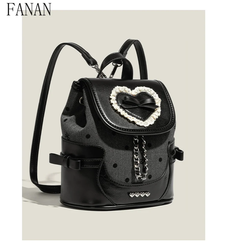 

Kawaii рюкзаки для девочек, оригинальный нишевый дизайнерский рюкзак для женщин, новинка 2023 года, осенне-зимние милые милые сумки для покупок Femme