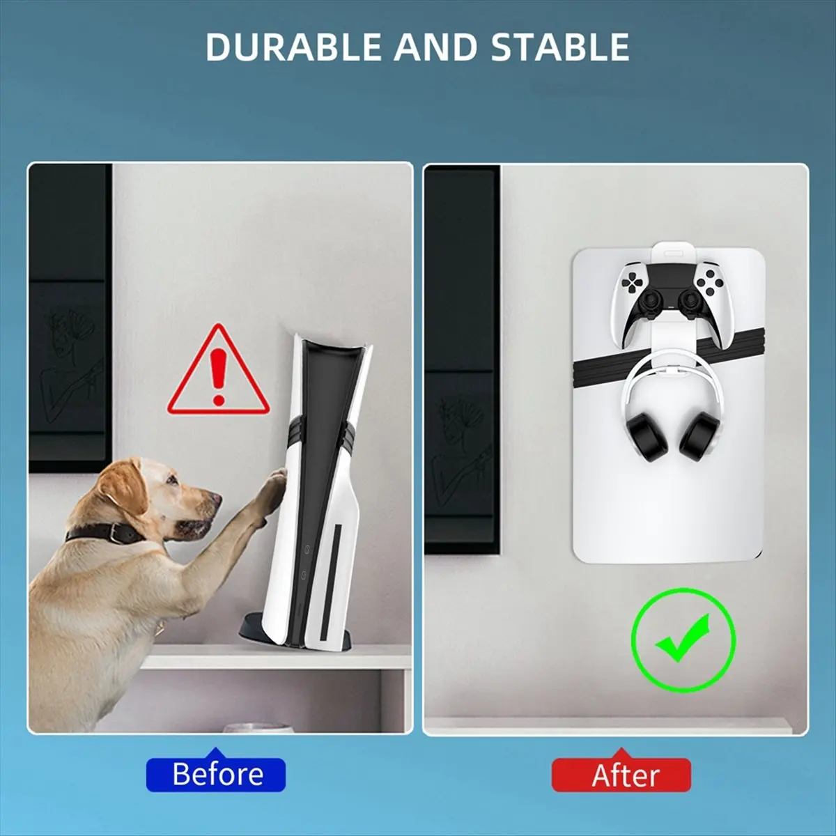 B21B Console Wall Bracket Hanging Storage Bracket Storage Rack Storage Accessories for Pro/Slim Game Console White