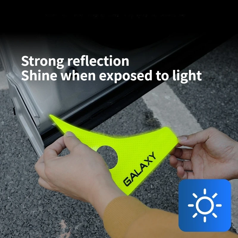 

For Galaxy Starship 7 Door Reflective Sticker Trunk Switch Warning Prompt Sticker Exterior Decoration Sticker
