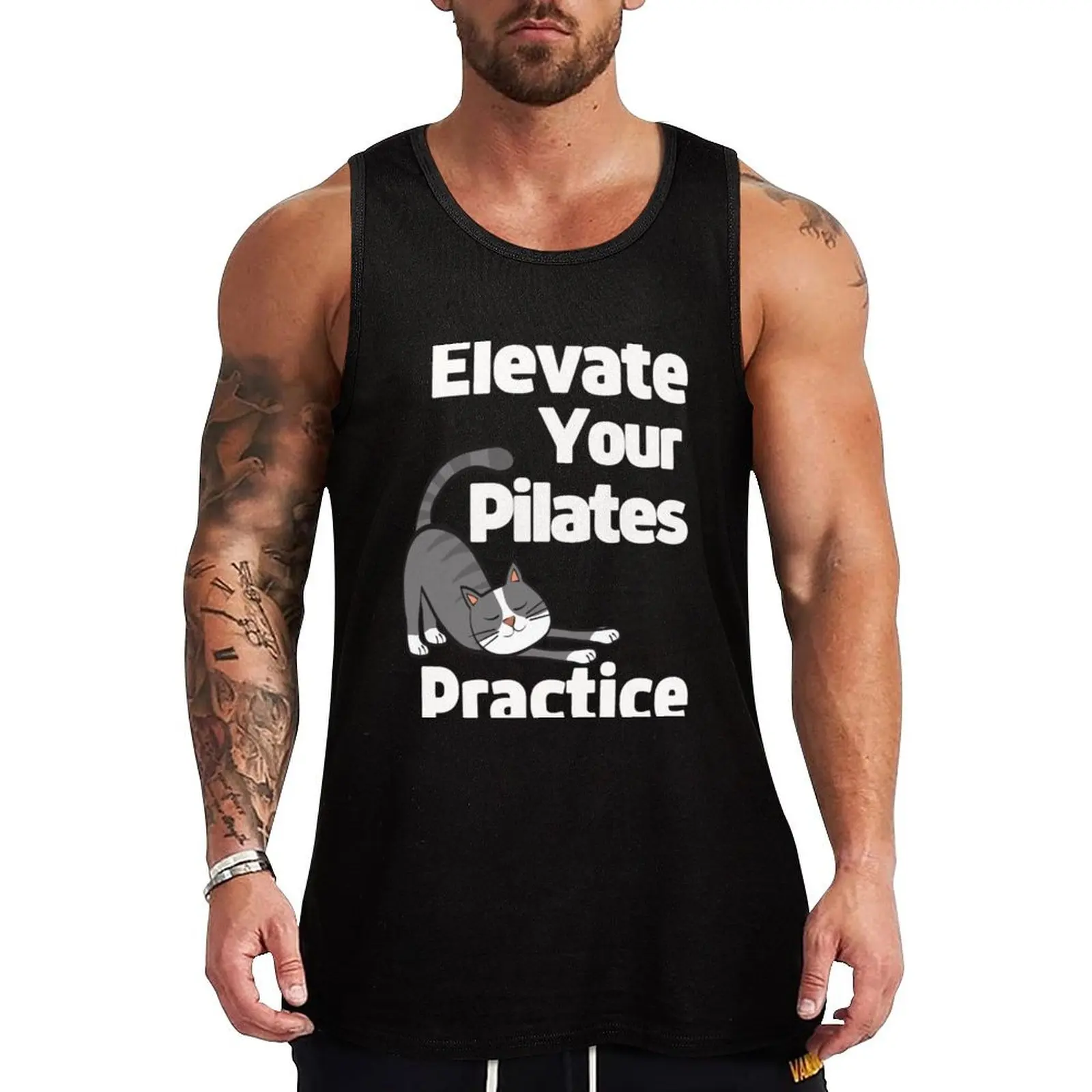 

Club Pilates, Elevate Your Pilates Practice Tank Top sleeveless sports t-shirts for men Clothing T-shirt sports