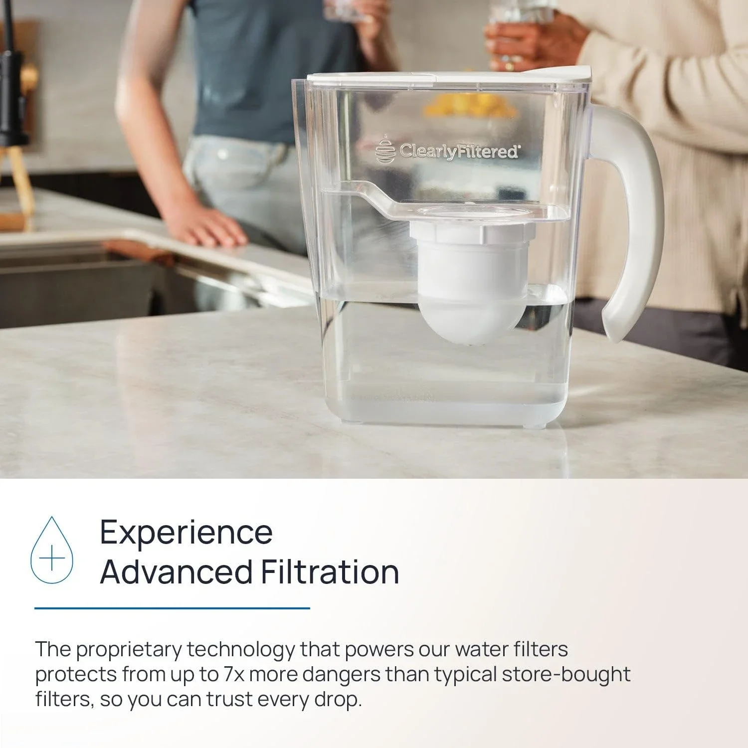 

No.1 Water Pitcher/Updated Model/Targets 365+ Contaminants e.g. Fluoride Chlorine PFAS Microplastics
