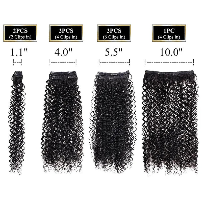 Sylhair Hair Extension 7PCS 20 inch Kinky Curly Clip In Hair Extensions Synthetic Long Soft Thick Hairpieces for Women Full Head