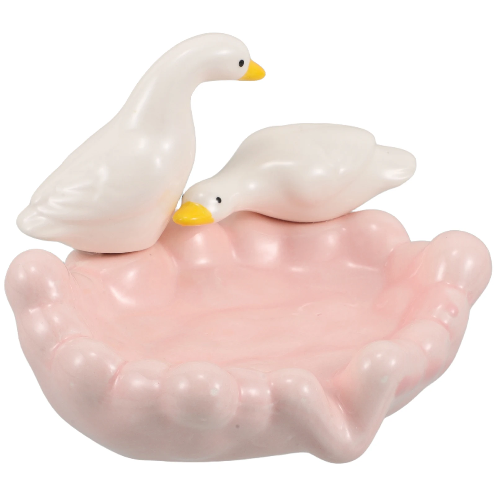 

Cute Duck Soap Holder Ceramic Bath Shower Tray Non Slip Drainage Construction Bathroom Storage Solution