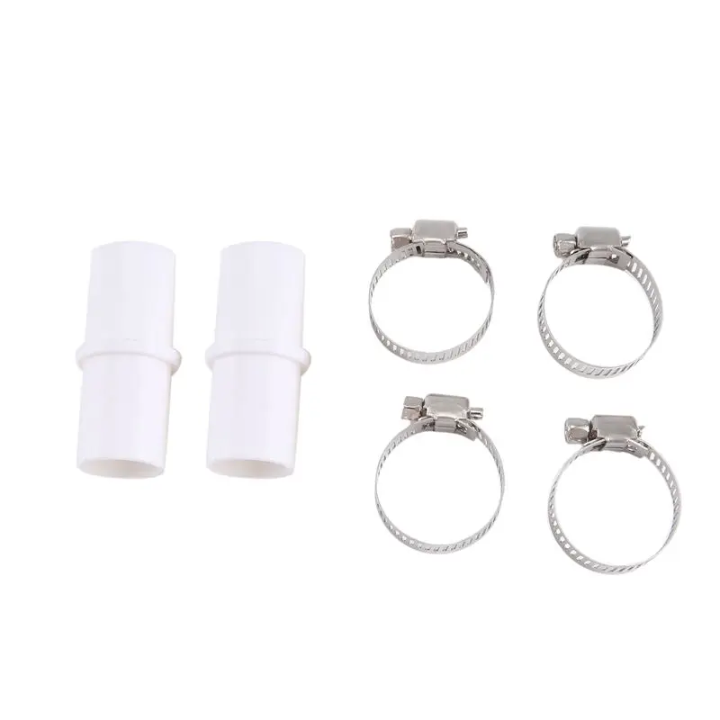 ABUH-2 Pieces Washing Machine Drain Hose Connectors Washer Extension Adapter With 4 Pieces Drain Hose Clamps