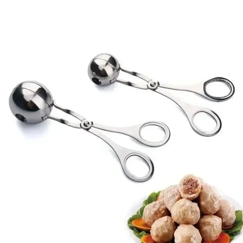 1-4PCS Ball Maker Tool Stainless Steel Clip Round Rice Ball Shaper Spoon Meatball Making Mold Non Stick Stuffed Kitchen Gadget