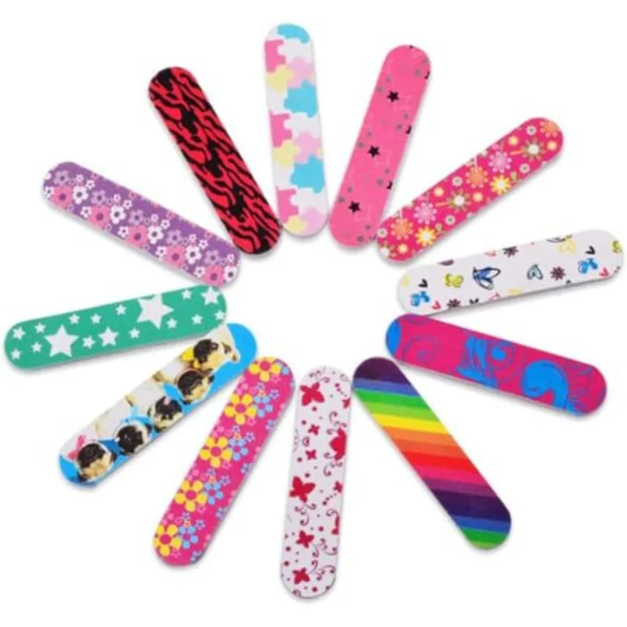 

20-Pack Mini Nail Files - Double-Sided Emery Boards and Buffers for Manicure and Pedicure, DIY Nail Tools for Women and Girls R