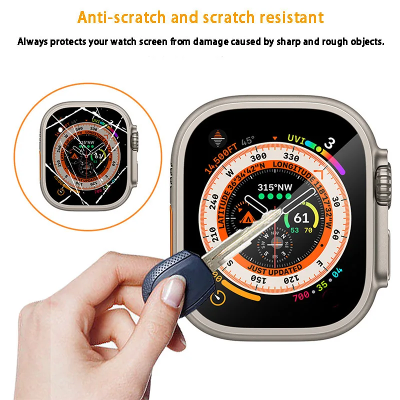 Gehard Glas Screen Protector Voor Apple Watch Ultra 49Mm Met Automatische Stick Film Tool Alleen Voor Iwatch Ultra 49Mm Accessoires