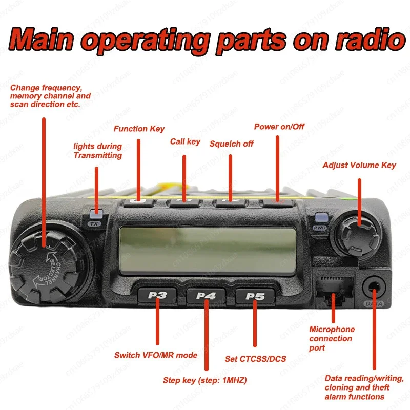 TH-9000D Plus walkie-talkie 40W high power wireless outdoor car radio