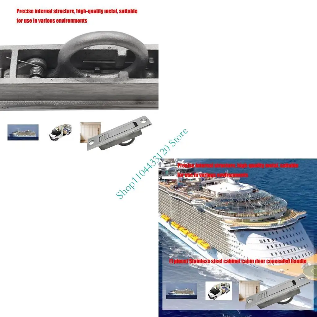 

0XXD Keyless Security Cabinet Pocket Door Pull With Auto Flush Lever And Concealed Screws For Marine Door Panels