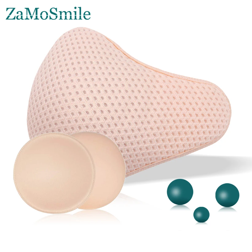 

Breathable Cotton Grass seed Breast Implant Post-operative Sweat-absorbing Breast Pads Thickened Fake Breasts for Women