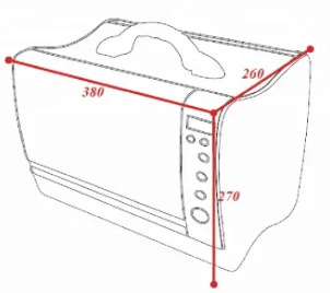 Forno a microonde 12V/24V 660W 7L per roulotte/camper