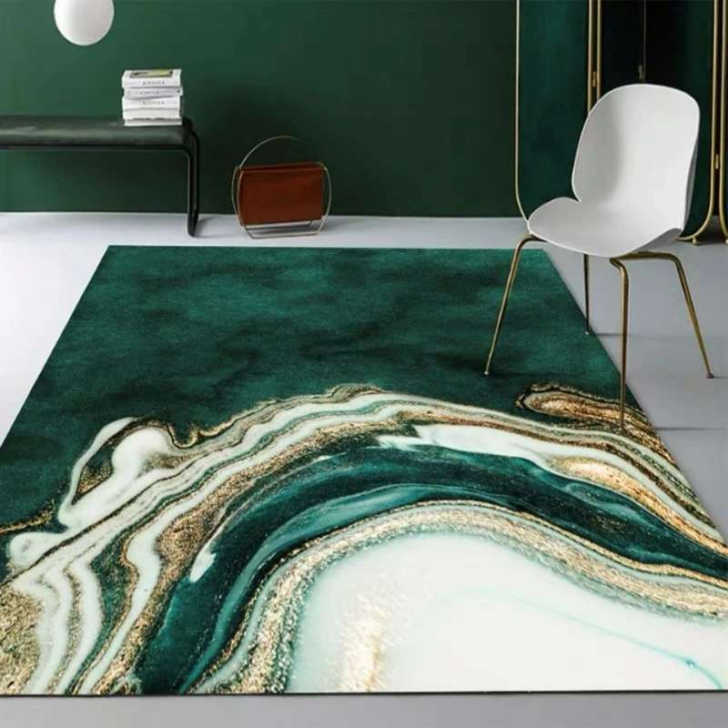 Splash Ink Abstract Green Carpet Living Room Large Area Rugs Home Decor Bedroom Bedside Carpets Non-slip Floor Mat Alfombra