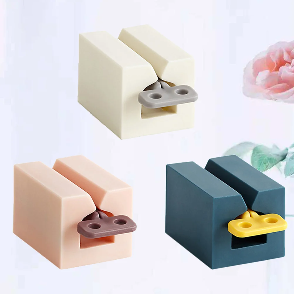 3 قطعة أنبوب عصارة البلاستيك دليل المتداول نوع ل معجون الأسنان منظف للوجه الحمام أنبوب الطارد الأبيض الوردي أزرق داكن عالية