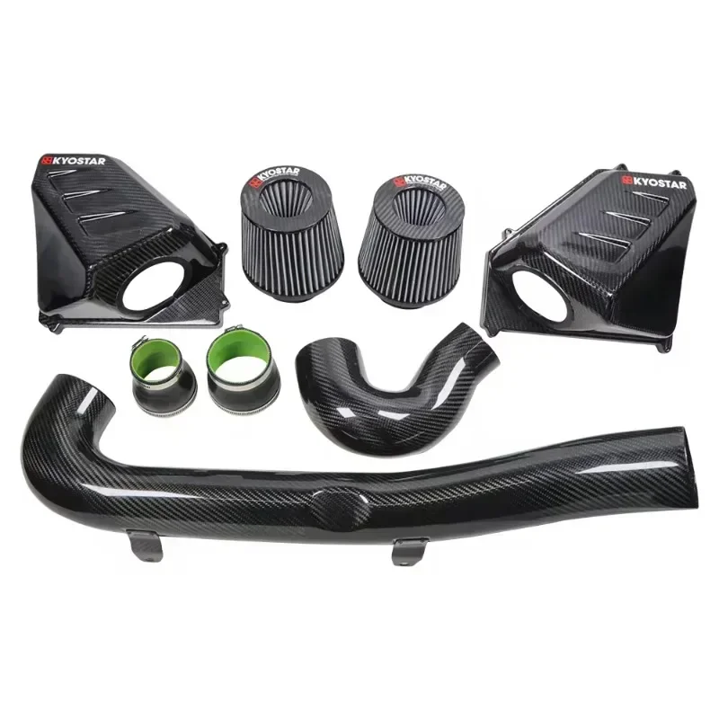 For M3 G80 M4 G82 2021-2024 Black Dry Carbon Fiber Air Intake Kit High Flow Cold Air Intake System