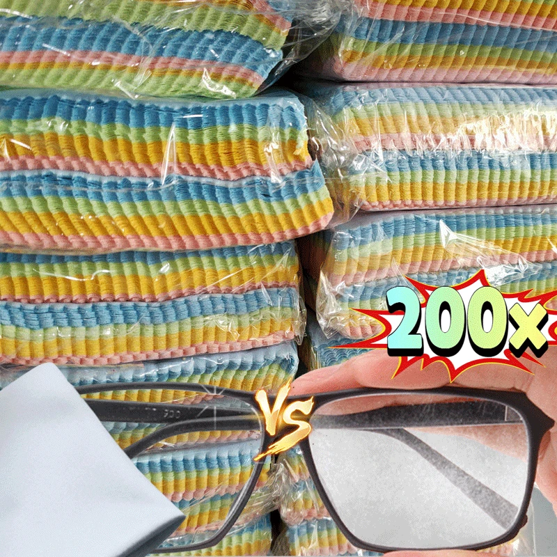 

1-200Pack High Quality Lens Clothes Cleaner For Chamois Glasses Microfiber Cleaning Cloth for Glasses Phone Screen Cloth Clean