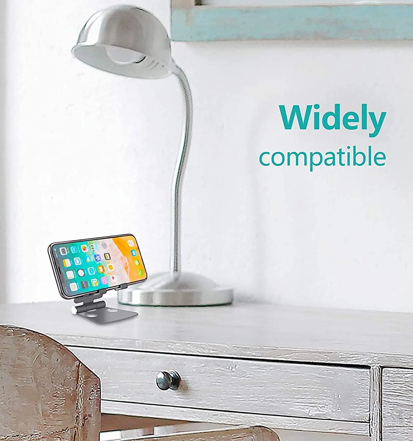 완전히 접을 수 있는 휴대폰 스탠드, 데스크탑 멀티 앵글 휴대폰 거치대 크래들 독, 아이폰 11 Xs Max XR 8 Plus 6 용, 2 팩