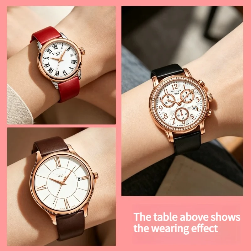 Dopamine Fluorine Rubber Watch Strap Women for Original Tissot 1853 Carson Ultimate Moon Phase T122 FKM watchband Waterproof