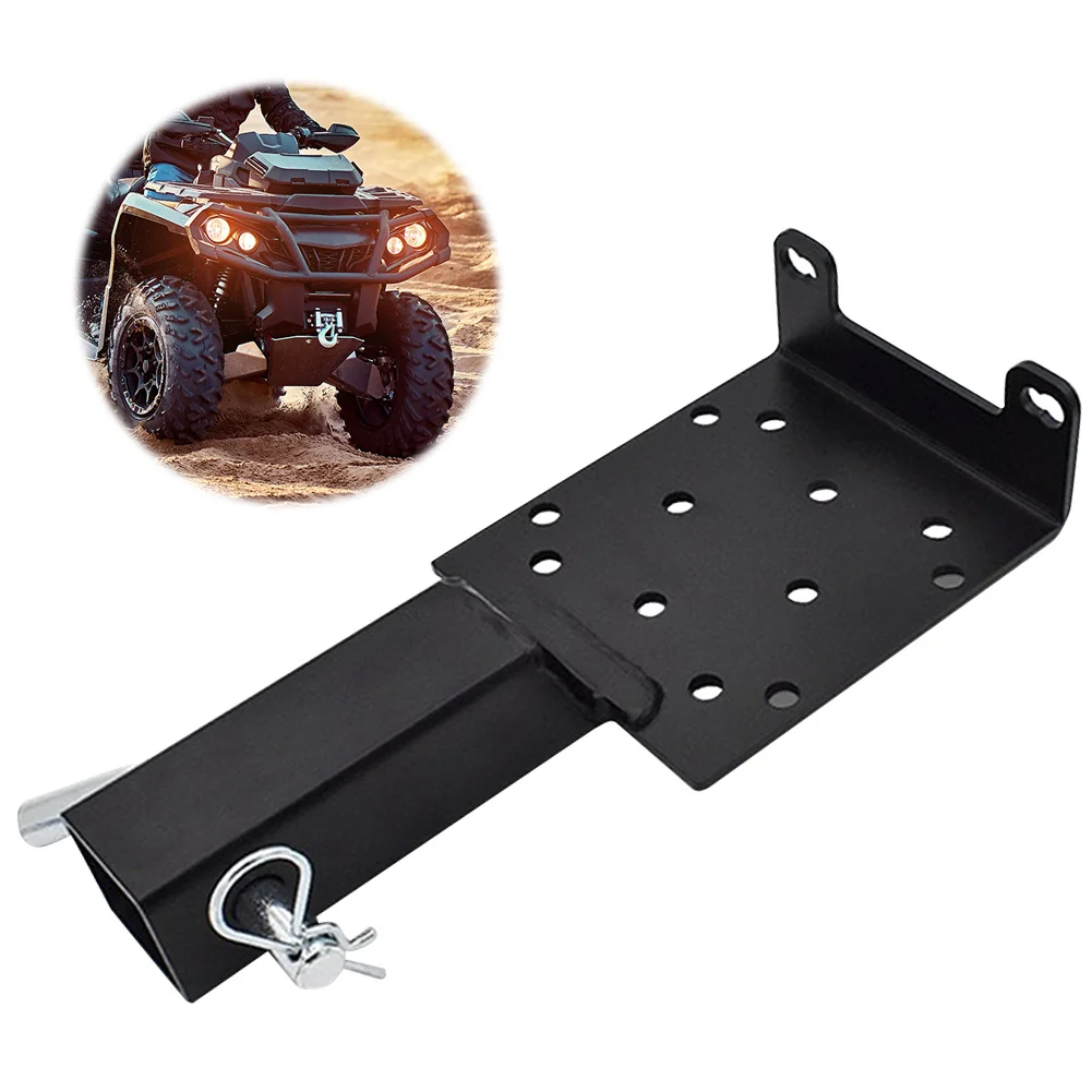 

Modified Winch Fixing Plate Carbon Steel Trailer Hitch Mounting Plate Wear Resist Truck Pickup Winch Stand for ATV UTV
