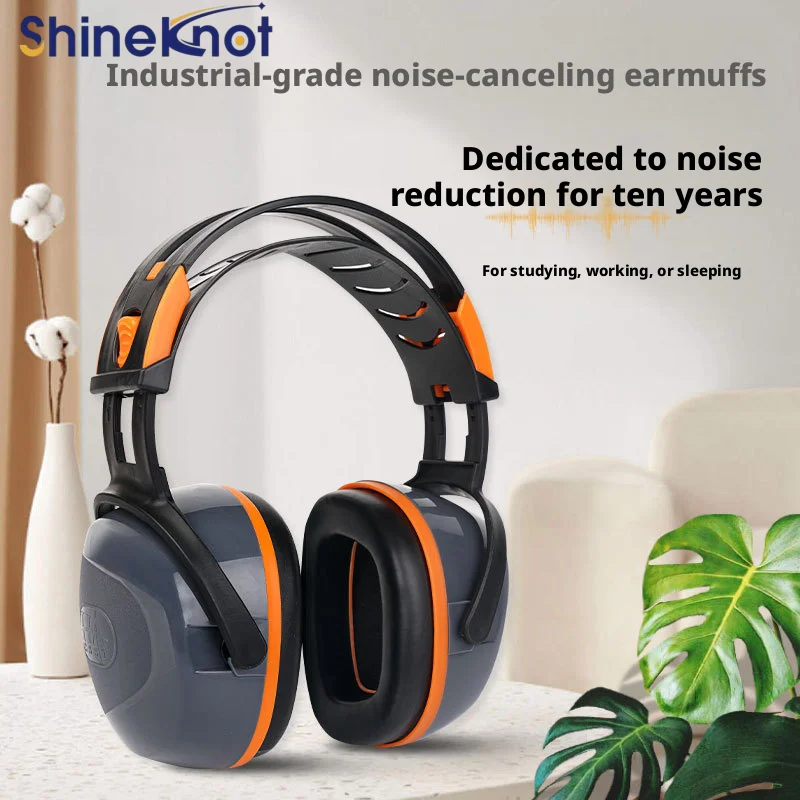 SHINEKNOT Super Insulated Headband with Helmet Mount for Noise Reduction and Soundproofing in Construction Sites
