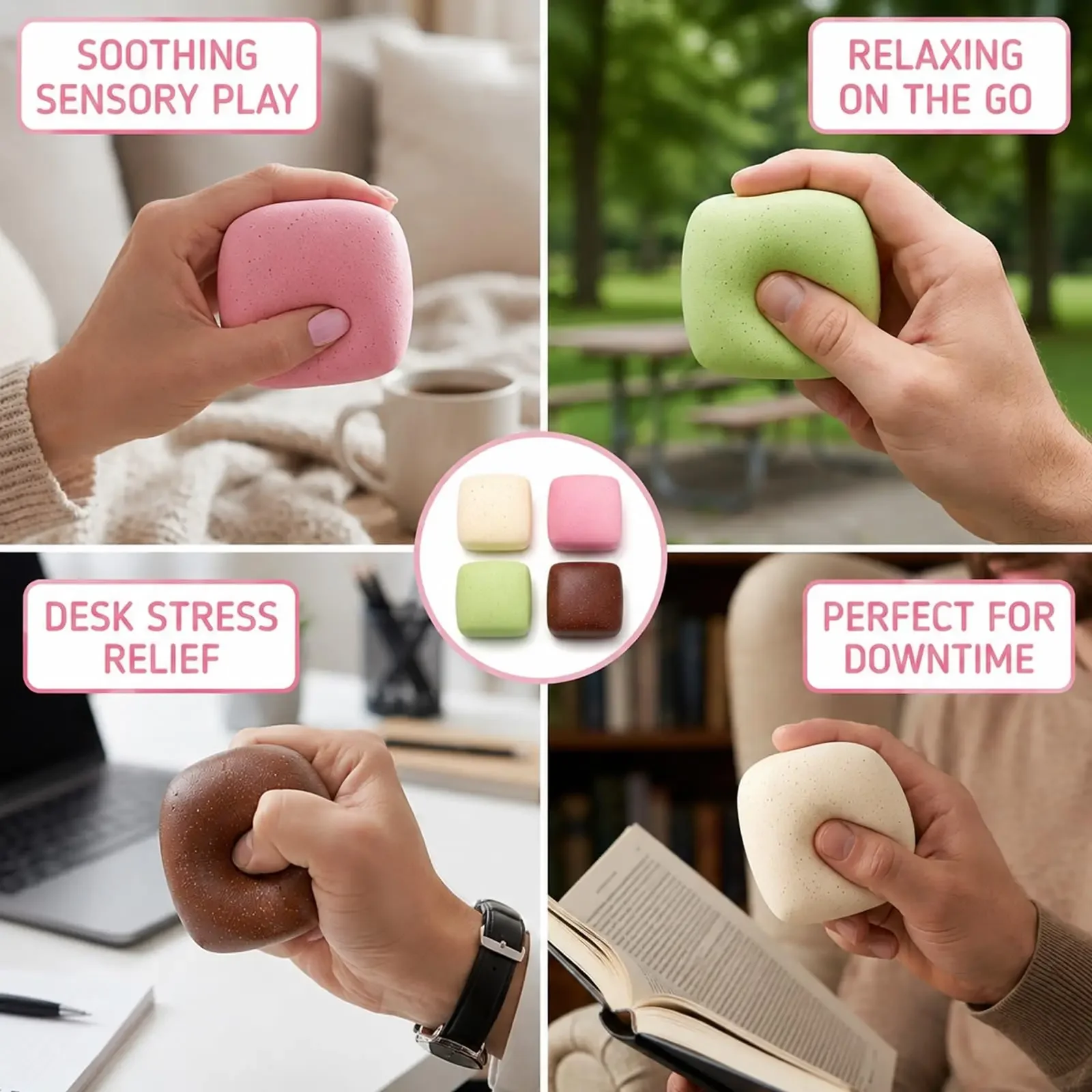1 Stück Mini-Toast, langsam aufsteigendes Squishy-Spielzeug zur Angstlinderung, Entspannungsspielzeug, sensorisches Beruhigungsspielzeug, Reise-Fidget, Weihnachtsgeschenk – Detail 5