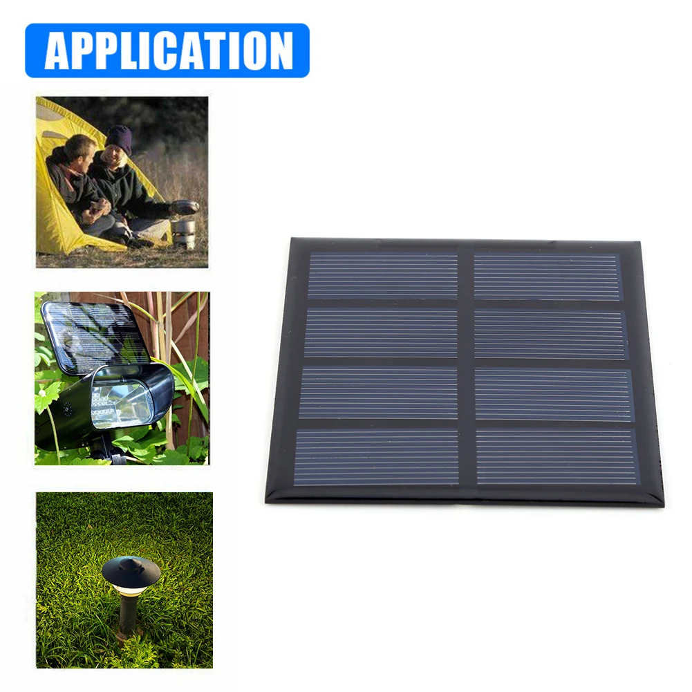 3W 2V Portable Solar Battery Charger Polycrystalline Outdoor Solar Panels Lightweight Courtyard Lighting DIY Charger Supplies