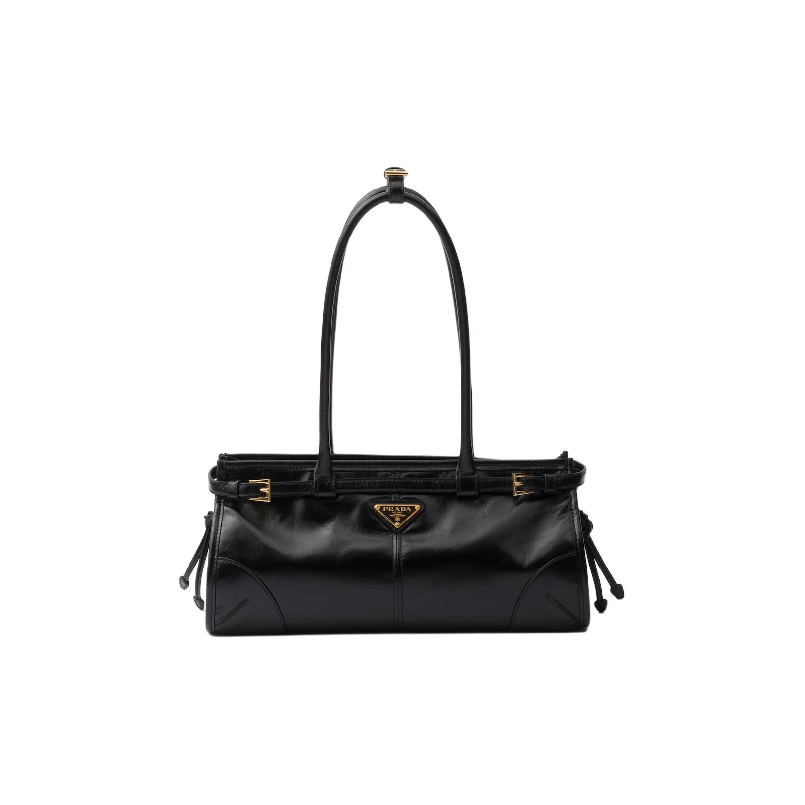 PRADA Bonnie Leather Handbag, Shoulder Bag Medium Women's Black 1BA426_2CYR_F0002_V_MOO