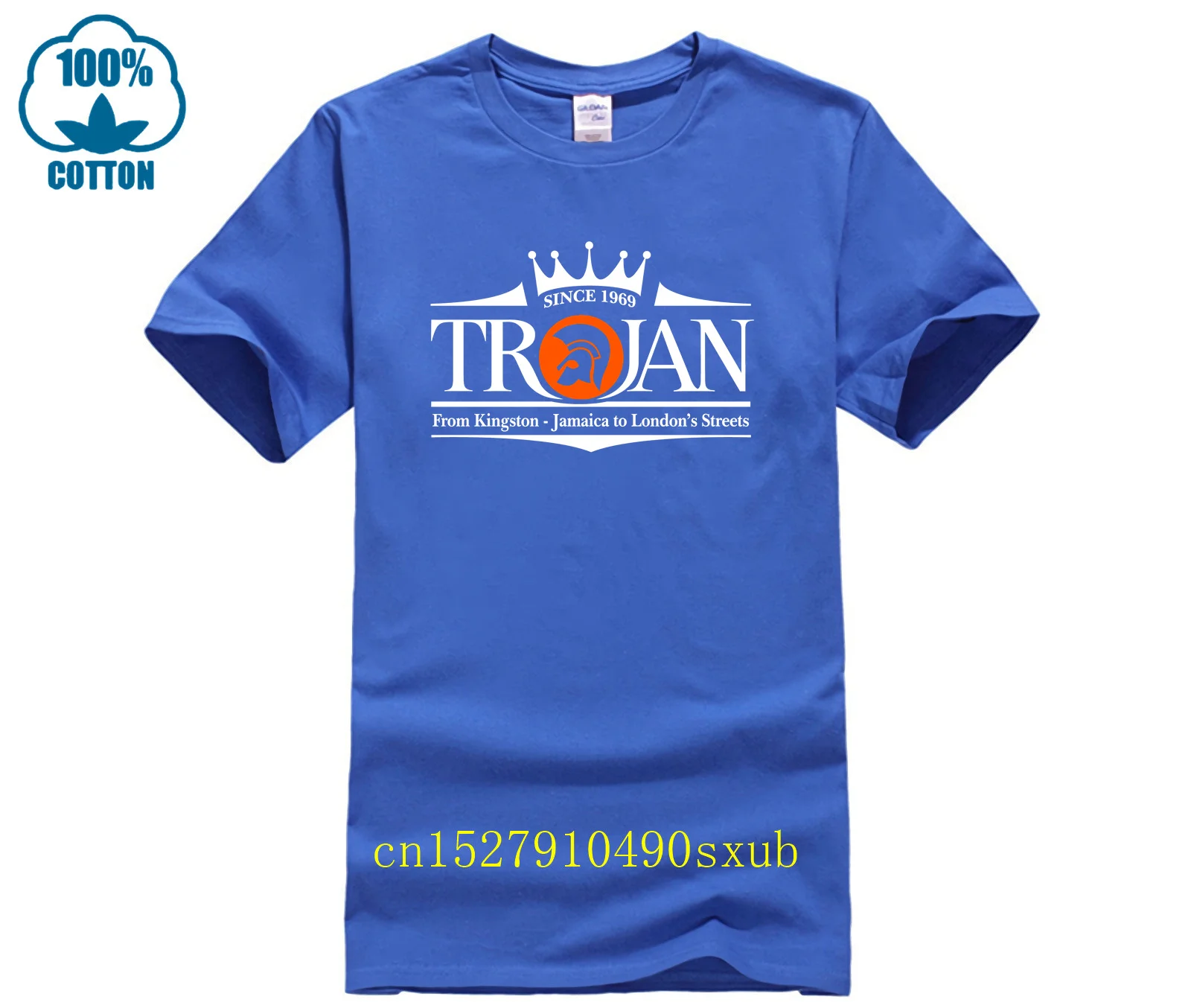 Trojan Records British Label Logo Men\'s T-shirt Tee Size S 4XL