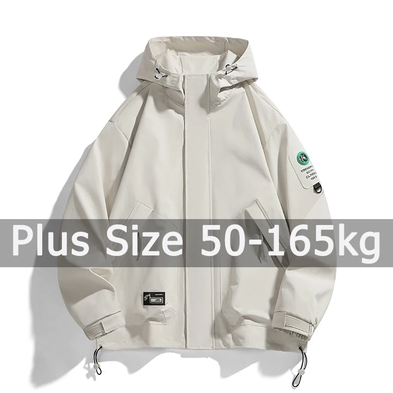 

Женская куртка с капюшоном больших размеров, пальто 45-165 кг, 5XL, 6XL, 7XL, 8XL, 9XL, осенние куртки на молнии с длинными рукавами, повседневная женская одежда больших размеров