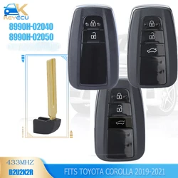 KEYECU 8990H-02040 8990H-02050 for Toyota Corolla 2019 2020 2021 Smart Remote Key Fob 433MHz 4A FCCID: B2U2K2R