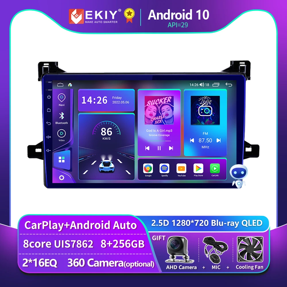 EKIY T900 Car Radio For Toyota Prius XW50 2015-2020 Multimedia Video Player Stereo Android Auto Carplay Navigation GPS 2 Din DVD