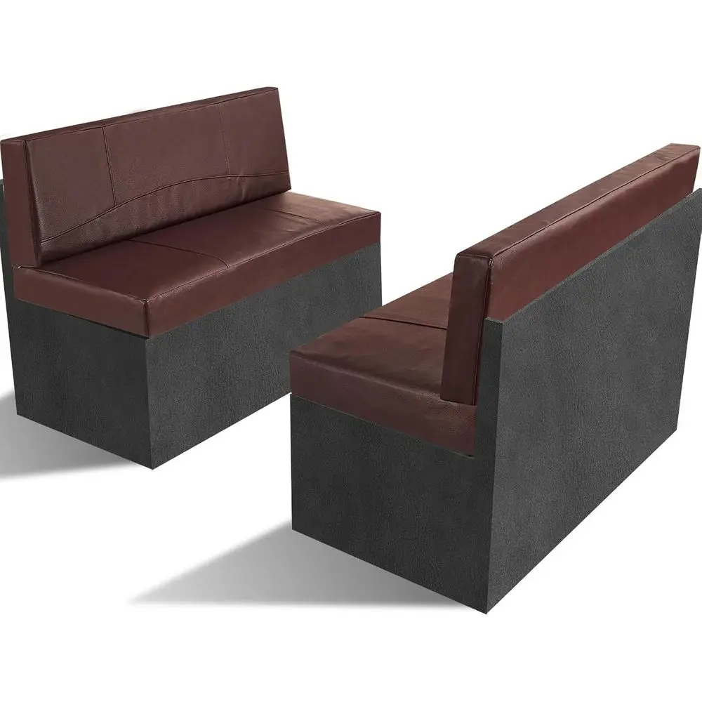 2 Sets 40 Inch Rv Dinette Cushions Replacement PU Leather Camper Cushions RV Dinette Booth Seating Backrest with Memory Foam Cam
