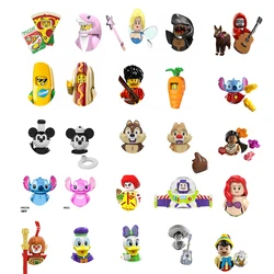 Singolo cartone animato assemblare blocchi di costruzione animale torta di compleanno fiore ragazza mattone Mini Action Figures accessori per la testa giocattoli