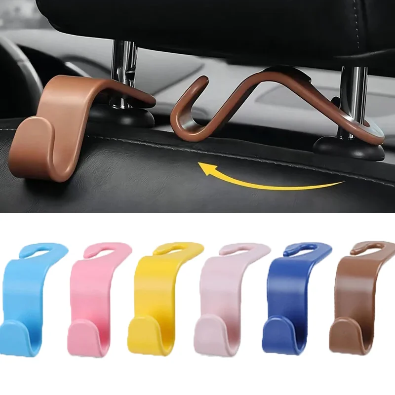 

Universal Car Seat Back Hook Multi-color High Quality Firm Cars Storage Hanger Holder Handbag Purse Auto Interior Decoration