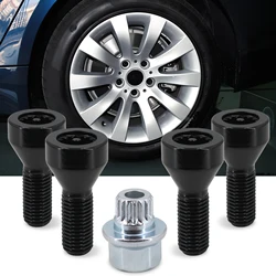 Wheel Lock Set Lug Nuts Bolts with Security Key For BMW & Mini Cooper M12 x 1.5 Alloy Wheel Lug Stud Screw Set 36136786419