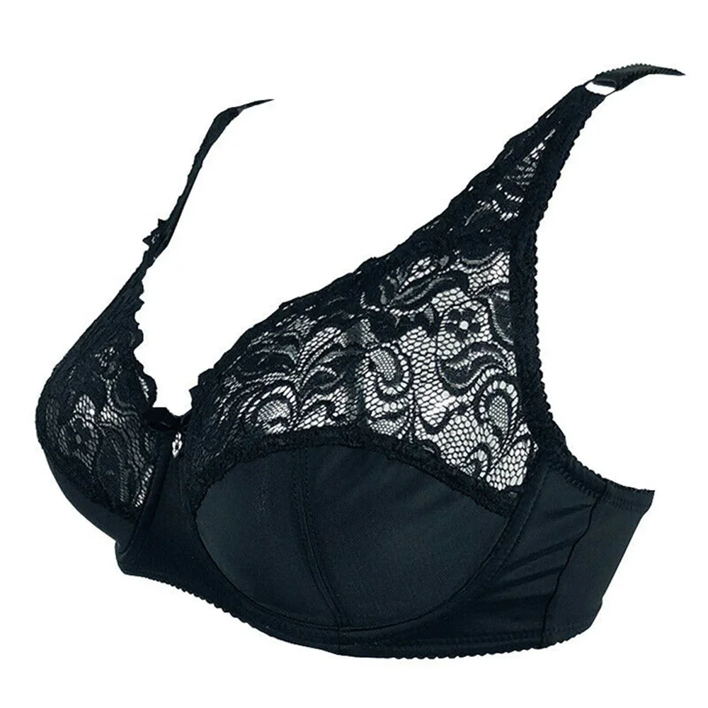 BCHRAYIUP Reggiseno non imbottito con ferretto da donna Reggiseno comfort con coppe morbide e sexy in pizzo trasparente 34 36 38 40 42 44 BB