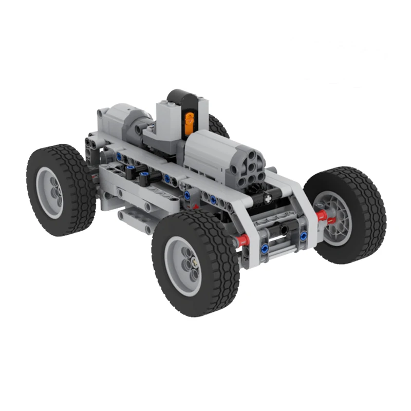 Bloques de chasis de vehículo eléctrico con control remoto, tracción en dos ruedas, piezas, función de potencia correspondiente, ladrillos PF, rompecabezas DIY, juguetes de regalo