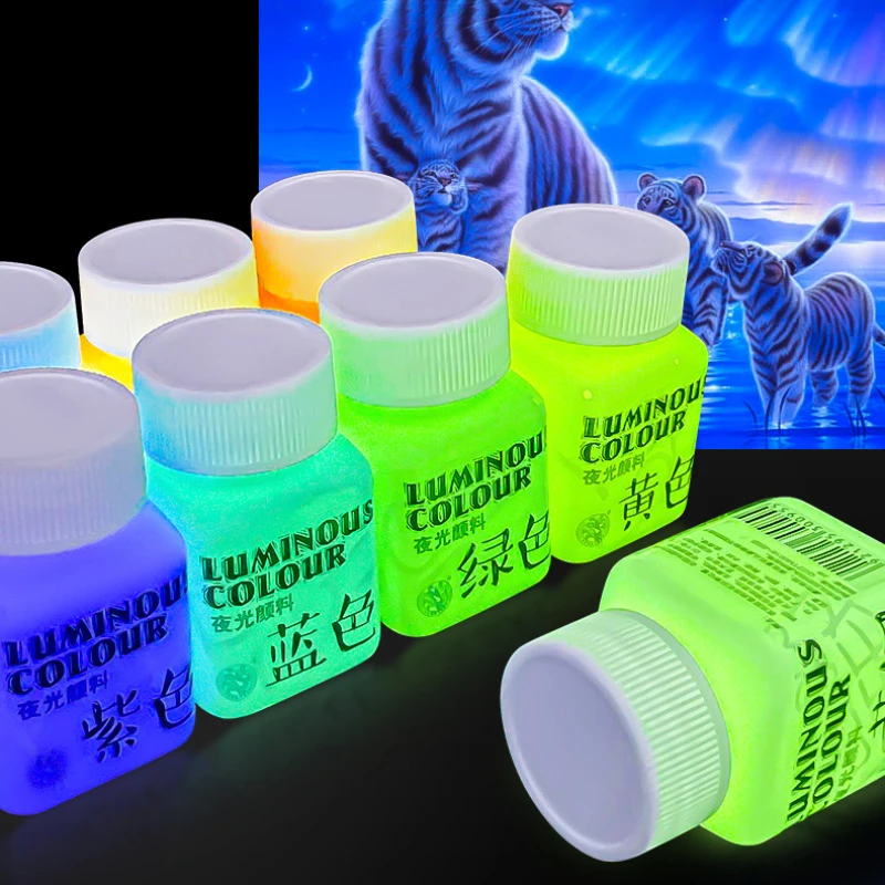 58ml High Gloss Luminous Pigment Children's Painting Coating Products Handmade DIY  Clothing Shoes Textiles Acrylic Paint