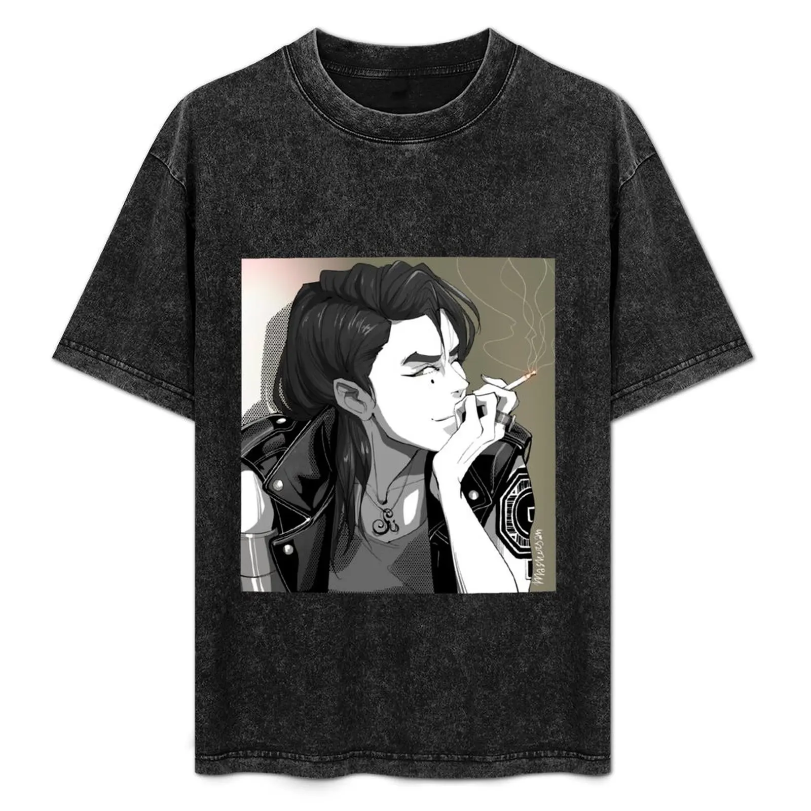 Kuvira smokes by Mashersan in manga style T-Shirt sports fans designer shirts mens t shirts pack