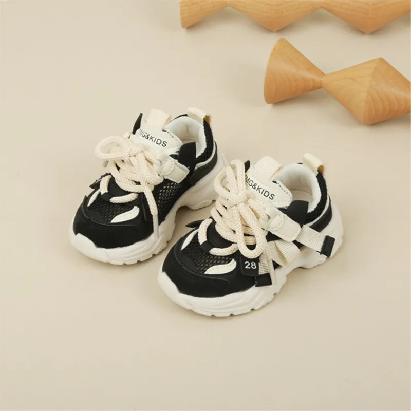 2023 New Summer Baby Shoes Mesh Breathable Kids Sport Shoes Soft Sole Outdoor Tennis Fashion Toddler Girls Sneakers