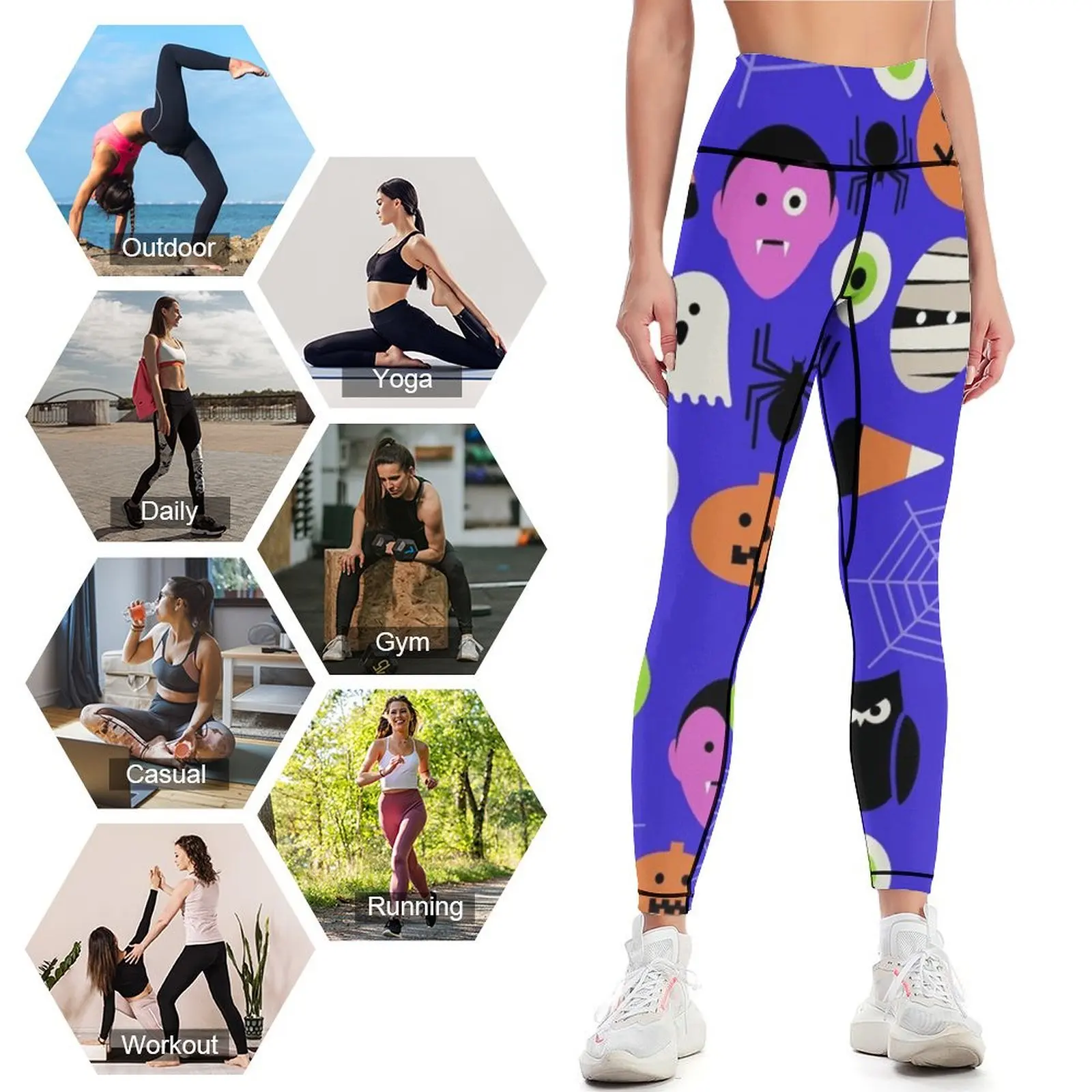 Accoglienti Leggings da sera di natale abbigliamento da palestra pantaloni sportivi da donna Leggings da donna