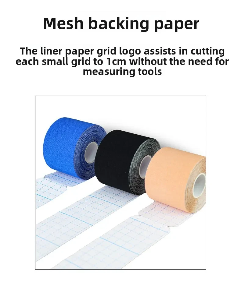 Kinesiologie-Tape KT-Tape Muskel-Tape Sport-Tape Elastisches Tape Wasserdicht Schmerzlinderung Verletzungsschutz Knie Schulter – Detail 9