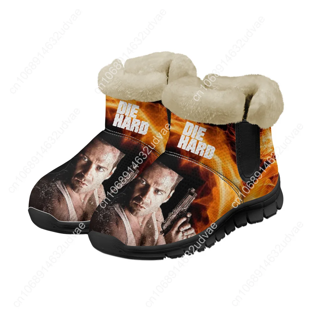 Die Hard Movie Snow Boots John McClane  Mens Womens Teenager Shoes Keep Warm Casual Lightweight Sports Custom Sneakers