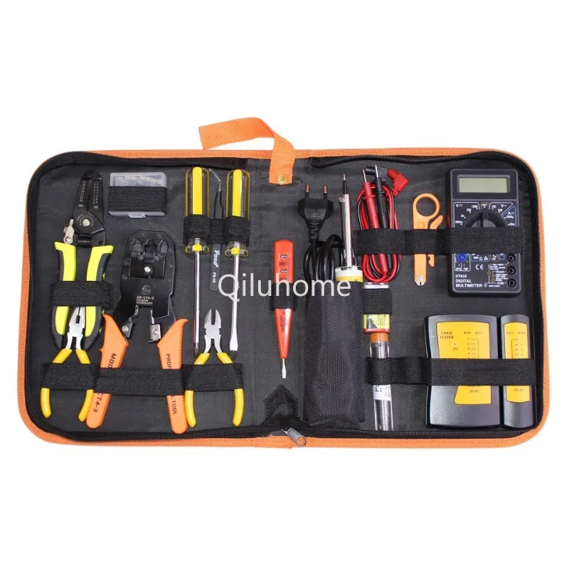 Network Maintenance Tool Set Suit Test Pencil Cable Tester Electric Chrome Iron Mesh Pliers