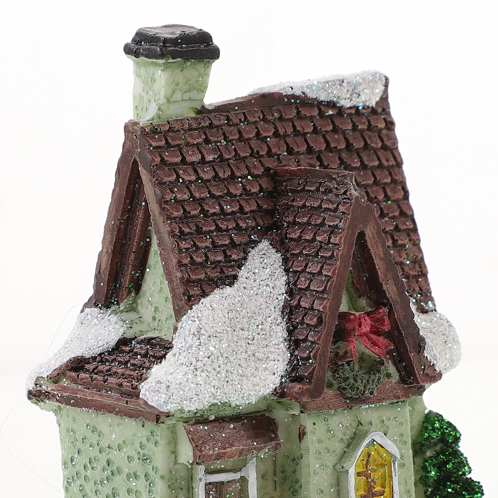 

4Pcs Small Ornament Luminous Resin Decor for Christmas Party Home Office Desktop Xmas Luminous Decor Festive Table Craft