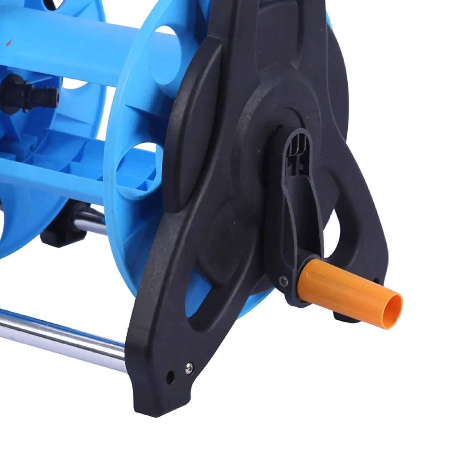 Hand Crank Rewind Garden Hose Reel Cart Holder Pipe Spray Nozzle Organizer