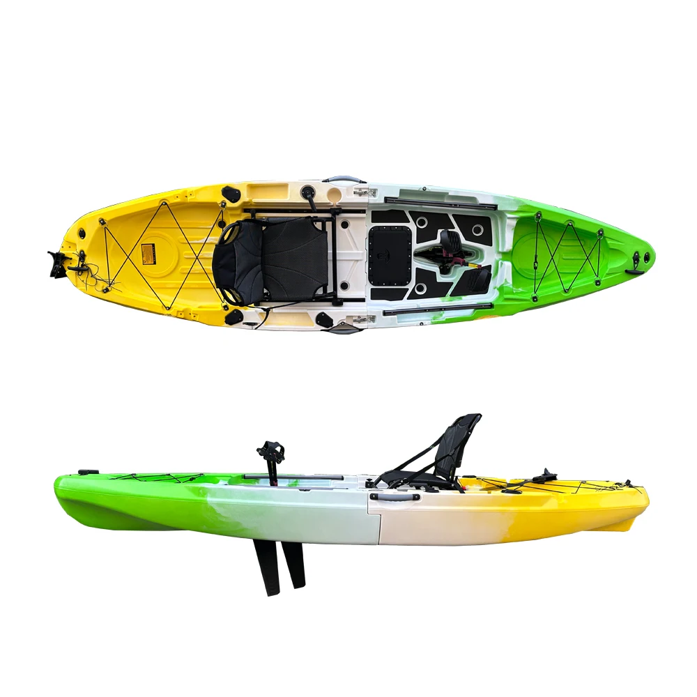 11ft Fishing CE Certificate Portable Pedal Kayak for Fishing One Person Single Seat Kayak For Ocean Sea Play