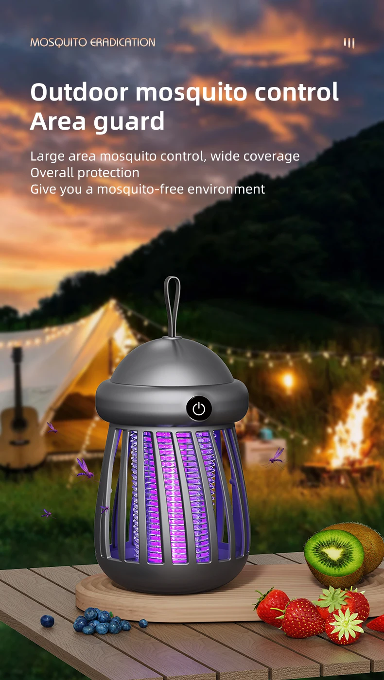 Mückenkiller 2-in-1 UV-Lampe Mückenfänger Nachtlicht USB Wiederaufladbarer Elektrischer Insektenfänger Outdoor-Mückenkiller – Detail 20