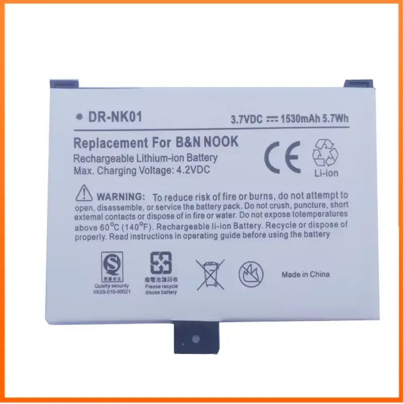 3.7V 1530mAh DR-NK01 Battery for Barnes&Noble NOOK BNRV100/Classic E-book Reader Compatible BNRB1530 BNRZ1000 BNRB454261