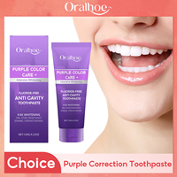 Purple Corrector Toothpaste Smile Brightening Deep Cleansing Stain Remove Tartar Repair Enamel Fresh Breath Oral Hygiene Care